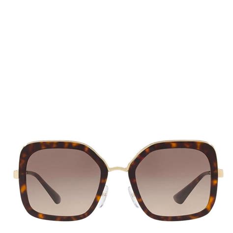 prada sun pr 57us havana brown|Prada PR 57US 2AU3D0 Havana Plastic Square Sunglasses .